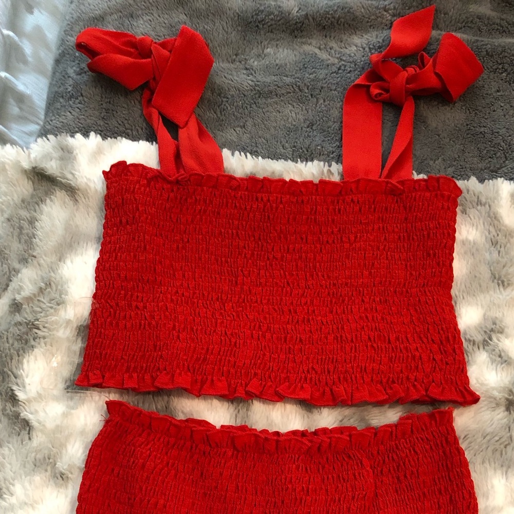 Red Two Piece Set